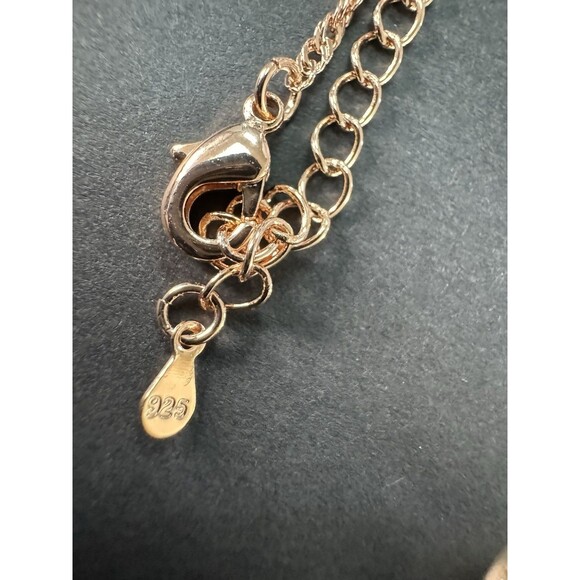 585 14K RG Stamped Rolled Gold Angel Filigree Pendant 19” Necklace Clasp Chain - Picture 4 of 10